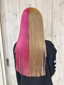 ダンク(DUNK) ピンク×ミルクティツートン