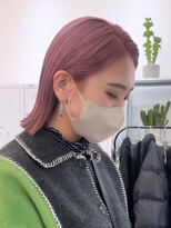 ニトバイアンキシム(nit by ahnkism)&nbsp;ボブミルクティーベージュブリーチダブルカラー堀江