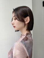黒髪/ボブウルフ/ネビージュ/小顔/ワンレン