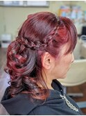 【煌】ヘアーセット♪ハーフアップ♪編み込み等