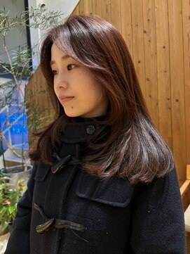 ブクレット(Bouclettes) 心斎橋　ミディアムレイヤー　ハイレイヤー　オレンジブラウン