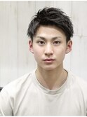 黒髪爽やかツーブロックモテ髪ショート
