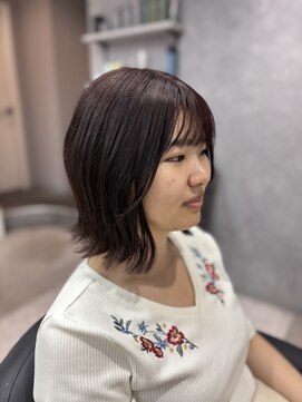 アデプト 北千住店(adept) ★小顔ココアベージュ黒髪クラゲヘアーオリーブグレー【北千住】