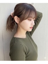 後れ毛×レイヤーで結んでも可愛い［勝田台/八千代/ブリーチなしダブルカラー/顔周りレイヤー］