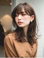 ダル 渋谷/表参道(DAL.)&nbsp;顔周りカットハッシュカットダークブラウンワンホンレイヤー韓国