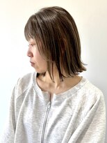 フォーク FOLK 【FOLK】透明感ナチュラルグレージュ☆似合わせ外ハネボブ♪