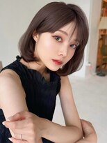 アグ ヘアー ムー 大和郡山店(Agu hair Mu)&nbsp;《Agu hair》チョコブラウンミニボブ×numberA.ヘアバター