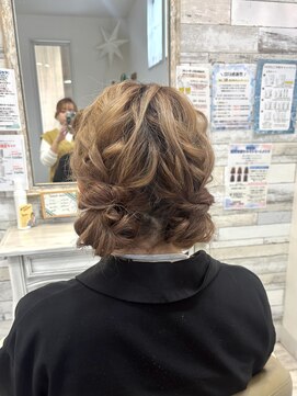 フゥカ 売市店(fuka) 【結婚式☆ヘアセット】ゆるふわツインお団子ヘア　八戸