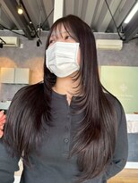ノーヴァ バイ ボナ 前橋店(nova by bona) 【重く見えない暗髪】透け感ダークアッシュ×美髪ロング9
