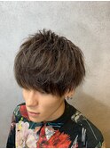 外ハネボブ/アッシュブラウン/ネオウルフ/デザインカラー