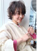 長めショートボブ×大人可愛いニュアンスウェーブ　野村恵子