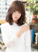 小顔斜めバングくせ毛風ヘルシースタイルc5川口20代30代40代
