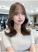るなstyle 韓国風くびれヘア 20代30代40代 アッシュベージュ