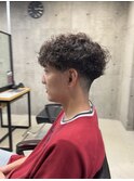 ハイトーンカラー/マッシュパーマ/アースカラー/men's/