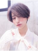 マニッシュ　ウザバング　ショートボブ　前髪