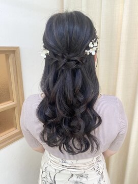 ソノ(sono) ハーフアップ　アップヘア　編み込み　デートヘア