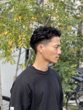 メリケンバーバーショップ フクオカ(MERICAN BARBERSHOP FUK) かきあげナチュラルフェードビジネス