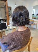 黒髪ボブパーマ＊