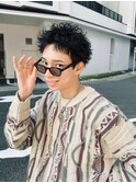 波巻きスパイラルパーマメンズマッシュツイストスパイラルパーマ