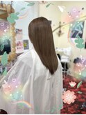 #ダブルカラー#残留除去#グレージュ#ベージュ#透明感ブラウン