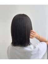 ガリカ 博多駅前(Gallica)&nbsp;ミディアムボブに良く似合う地毛風カラー/黒髪カラー