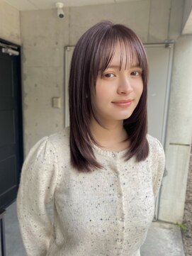 ガーデン 渋谷(GARDEN) レイヤーカット 顔周り 似合わせ ラベンダーベージュ 透明感