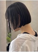 透け感が可愛い◎顎ラインボブ！