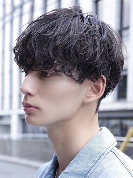 フィフス(fifth) 原宿ルーズパーマメンズカットラウンドマッシュカット黒髪fifth