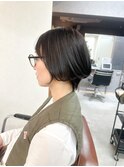 恵比寿＊軽さのある丸みショートボブ