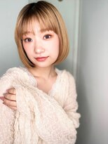 COVER HAIR ACADEMY 北浦和【カバーヘア アカデミー】北浦和西口店【4/6 OPEN(予定)】&nbsp;韓国風金髪ハイトーンカラー前下がりミニボブp1北浦和20代30代