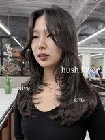 ニコ トウキョウ 渋谷(nico TOKYO)&nbsp;ロングレイヤーカット顔周りレイヤーウルフハッシュカット韓国