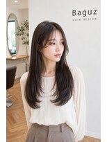 バグズ ヘアデザイン 桔梗が丘店(Baguz HAIR DESIGN) 艶髪ストレート小顔シースルー前髪透明感ナチュラル美髪艶髪