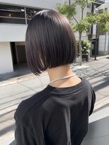 フォト 新宿三丁目(foto) 髪質改善縮毛矯正地毛風ストレート切りっぱなしボブ