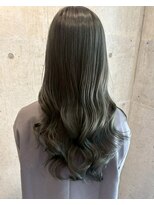 ロッカヘアエジェ(ROCCA hair eje.) ワンホンレイヤーオリーブグレージュロング