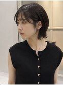 ボブスタイル　顔まわりレイヤー