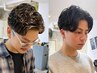毛流れニュアンス・フェザーパーマ+カット+トリートメント￥15400→￥9800