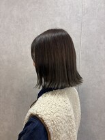 ソレイユバイエルズ(soleil by ailes)&nbsp;切りっぱなし ミディアム×オリーブベージュ