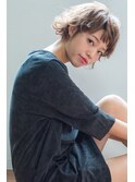透け感カラー×ショートボブ