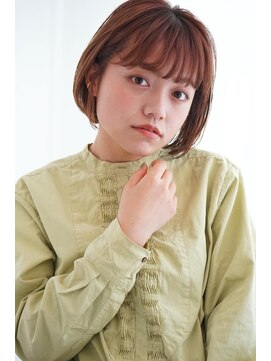 ネオリーブ チロル 横浜西口店(Neolive CiroL.) トレンド夏のミニボブ オレンジブラウン