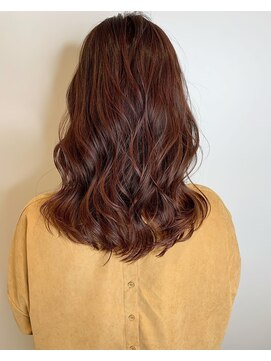 ナンバー(number+) 20代30代40代ピンクブラウン艶感ロング透明感ナチュラル