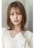 大人可愛い/透明感/マロンベージュ/ミディアム