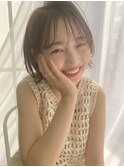シースルーバング ショートボブ