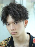 センターパート【ツイスト質感】