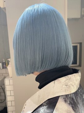 ベレーザ 渋谷(BELEZA) 55外国人風カラーブルーサファイアバイカラータンバルモリボブ