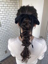 編み下ろし 編みおろし リボンヘア ガーリーヘア ライブヘア