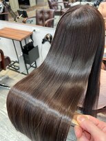 アディクト 東陽町西口(addict)&nbsp;サラ艶になる縮毛矯正＿ライトブラウン＿セミロング［東陽町］