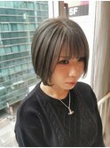 オリーブ抜け感ベージュ前下がりマチルダボブ３Dカラー/池袋
