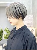 ハンサムショート 20代3代大人ショート インナーカラー