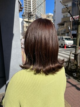 ナンバー ジルバ 立川(N° jillva) チョコレートブラウン似合わせカット韓国くびれヘア艶カラー立川