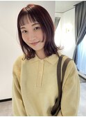 顔周りレイヤー×眉上前髪